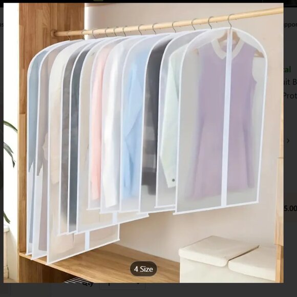 5-piece Waterproof Zippered Garment Bag - Picture 1 of 7